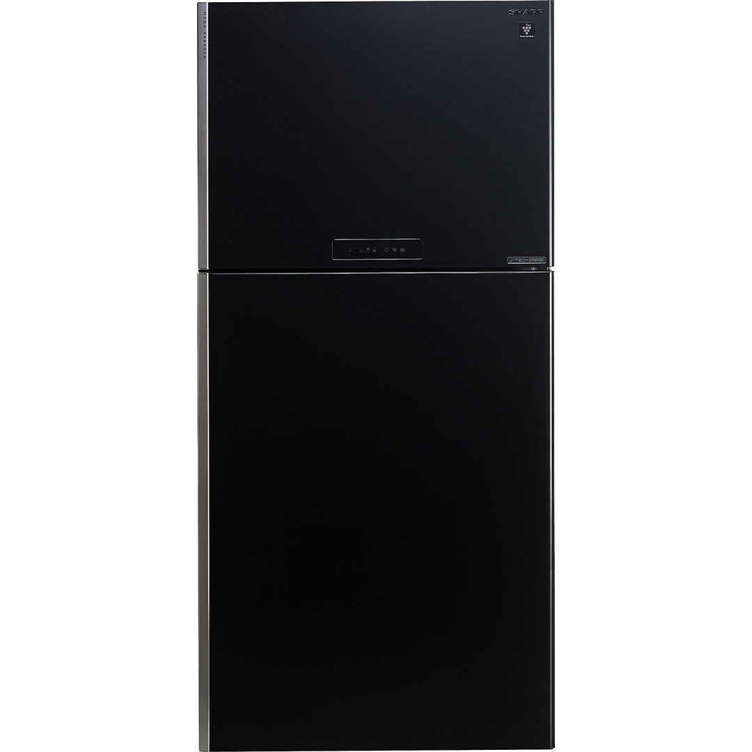 Холодильник, 2х дверный, верхняя морозилка, черный, металл, класс A++, SJ-XG60PM-BK