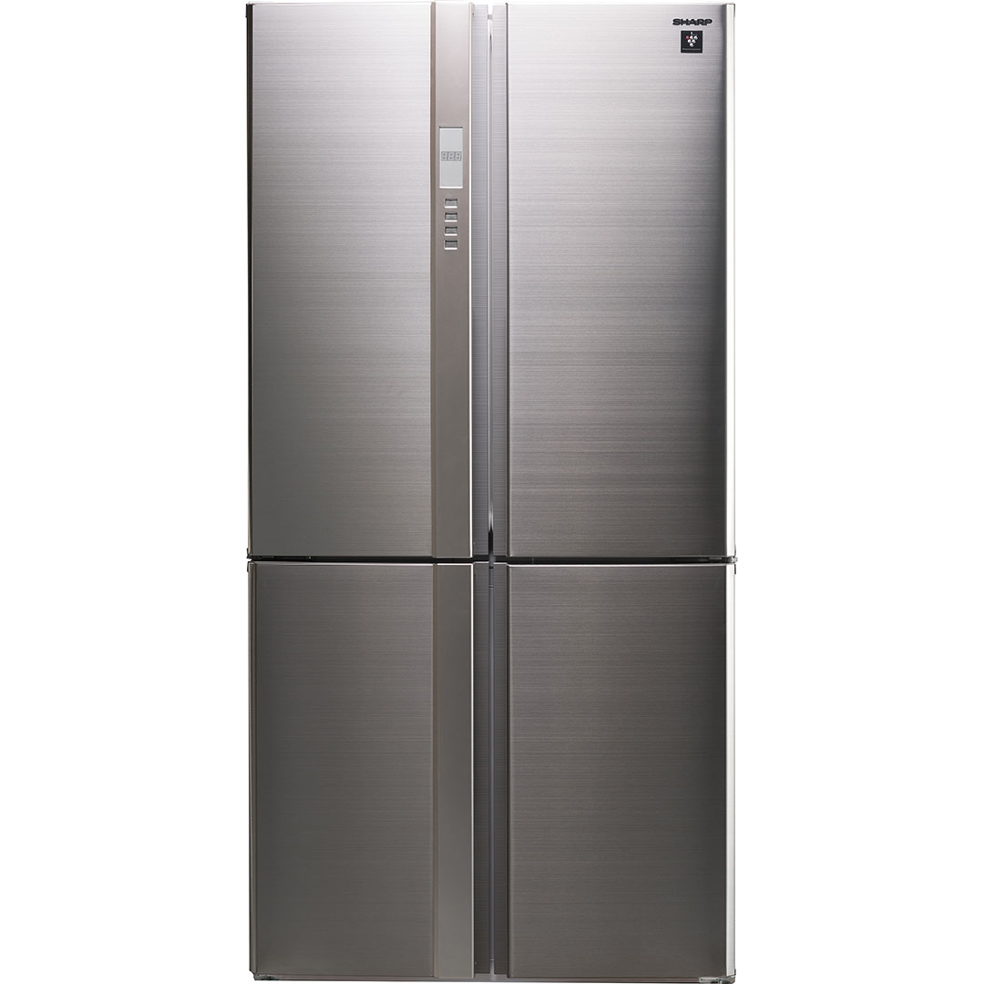 Холодильник, 4х дверный, нижняя морозилка, стальной, металл, класс A, SJ-FP97V-ST