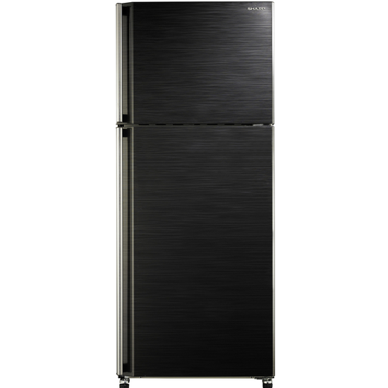 Холодильник, 2х дверный, верхняя морозилка, серебристый, класс A, SJ-58C-BK