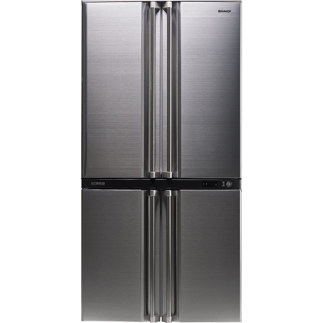 Холодильник, 4х дверный, нижняя морозилка, стальной, металл, класс A, SJ-F95ST-SL
