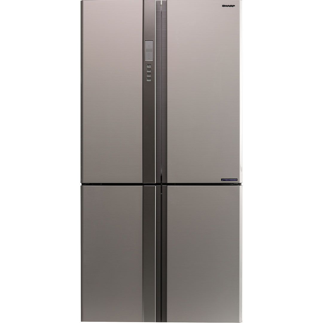 Холодильник, 4х дверный, нижняя морозилка, бежевый, металл, класс A++, SJ-EX98F-BE
