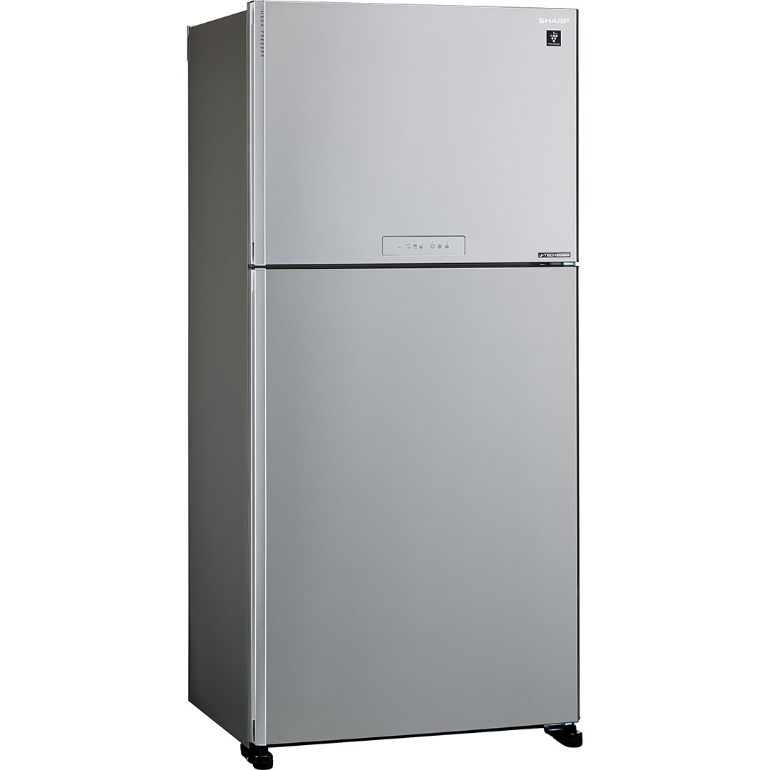 Холодильник, 2х дверный, верхняя морозилка, стальной, металл, класс A++, SJ-XG60PM-SL