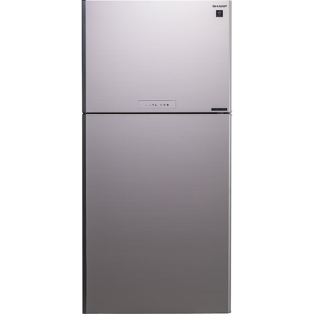 Холодильник, 2х дверный, верхняя морозилка, бежевый, металл, класс A++, SJ-XG60PM-BE