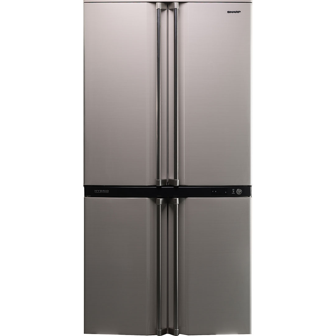 Холодильник, 4х дверный, нижняя морозилка, бежевый, металл, класс A, SJ-F95ST-BE