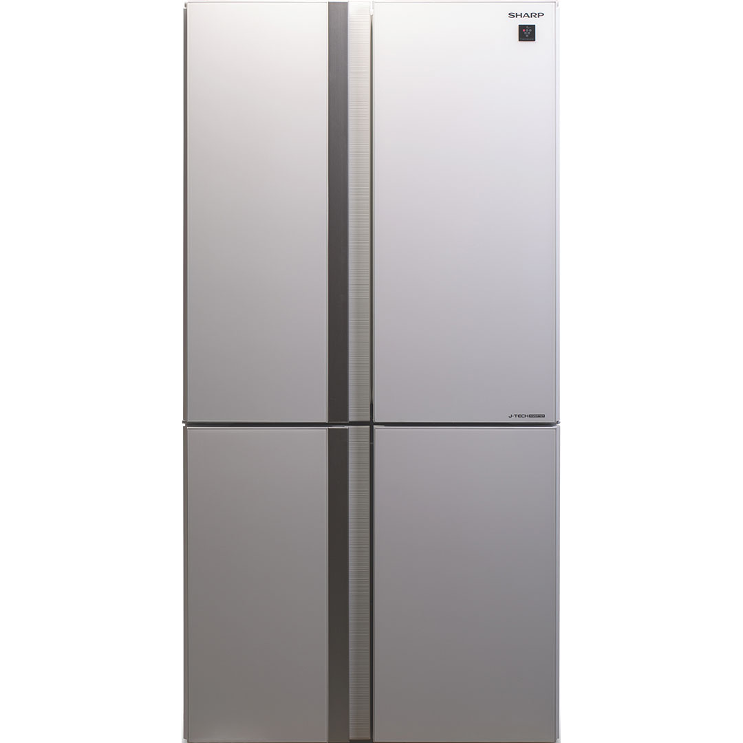 Холодильник, 4х дверный, нижняя морозилка, белый, стекло, класс A++, SJ-GX98P-WH
