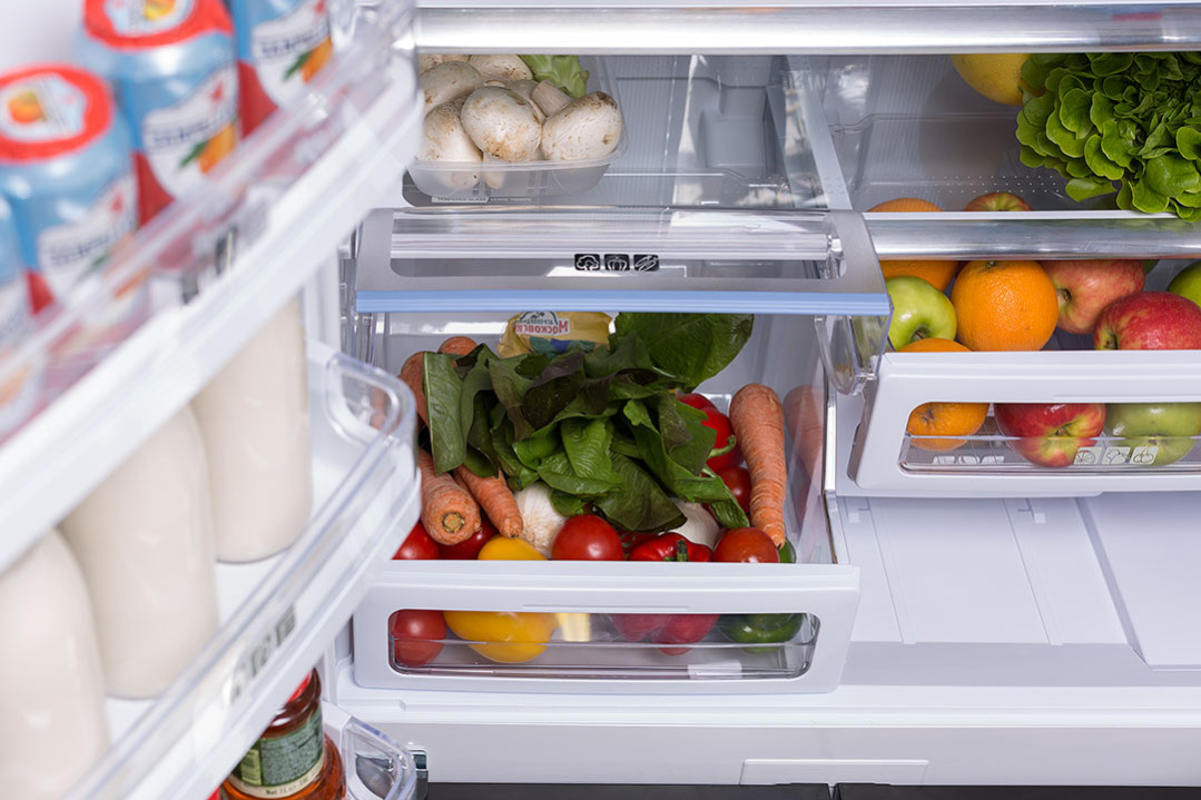 Холодильник, 4х дверный, нижняя морозилка, цвет: серебристый, стекло, класс A, SJ-FS97V-SL (SJFS97VSL)