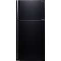 Холодильник, 2х дверный, верхняя морозилка, цвет: черный, металл, класс A++, SJ-XE55PM-BK (SJXE55PMBK)