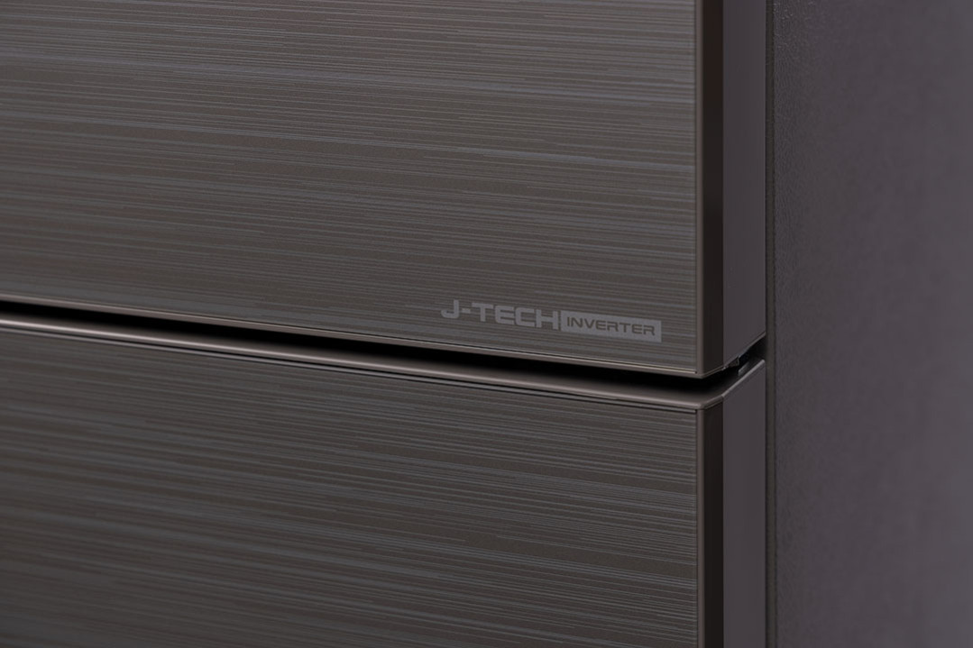 Холодильник, 2х дверный, верхняя морозилка, цвет: серебристый, стекло, класс A++, SJ-XP59PG-SL (SJXP59PGSL)