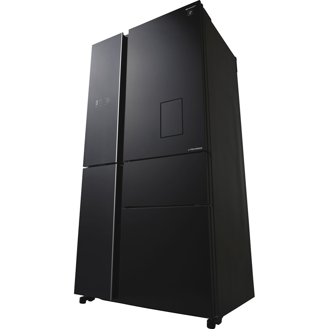 Холодильник, 5ти дверный, нижняя морозилка, черный, стекло, класс A+, SJ-WX99A-BK (SJWX99ABK)