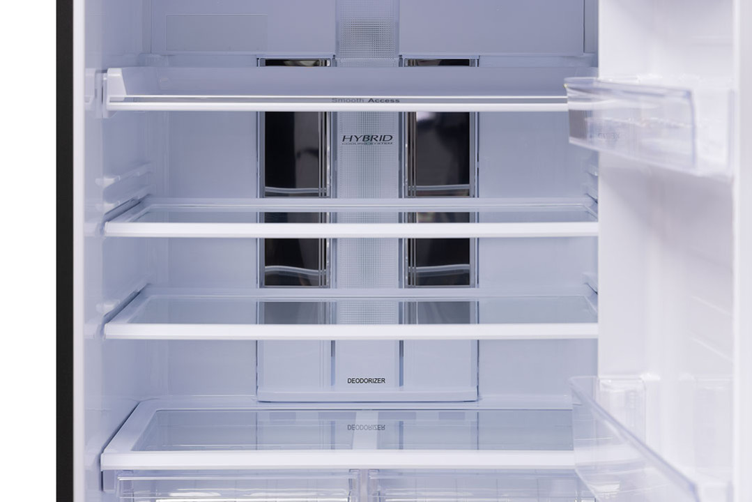 Холодильник, 2х дверный, верхняя морозилка, цвет: черный, стекло, класс A++, SJ-XP59PG-BK (SJXP59PGBK)