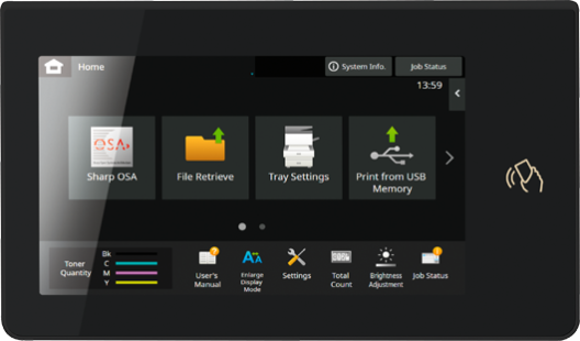 Цветной принтер формата A4 Sharp BP-C542PWEU