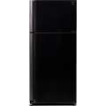 Холодильник, 2х дверный, верхняя морозилка, цвет: черный, стекло, класс A++, SJ-XP59PG-BK (SJXP59PGBK)